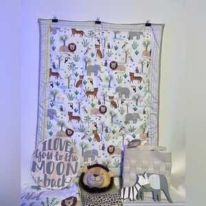 Safari Africa high quality baby crib bedding bundle 8 piece